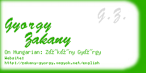 gyorgy zakany business card